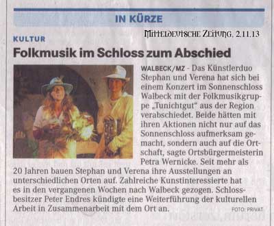 Mitteldeutsche Zeitung 2.11.13