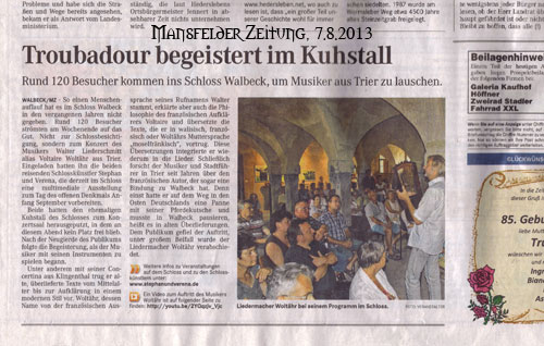 Mitteldeutsche Zeitung 1.8.13