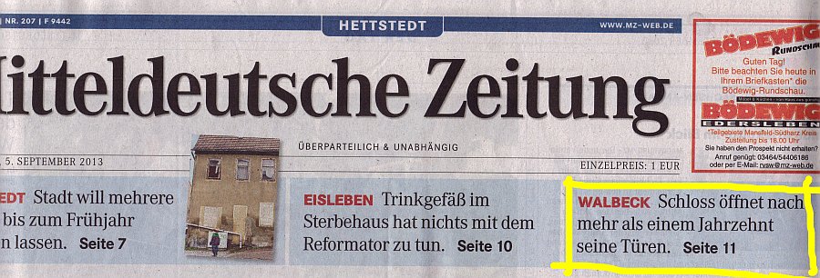 Mitteldeutsche Zeitung 5.9.13